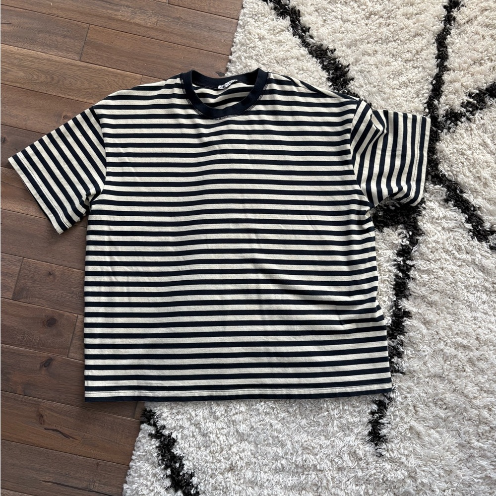 ZARA Striped navy T-Shirt